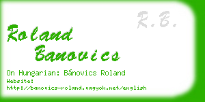 roland banovics business card